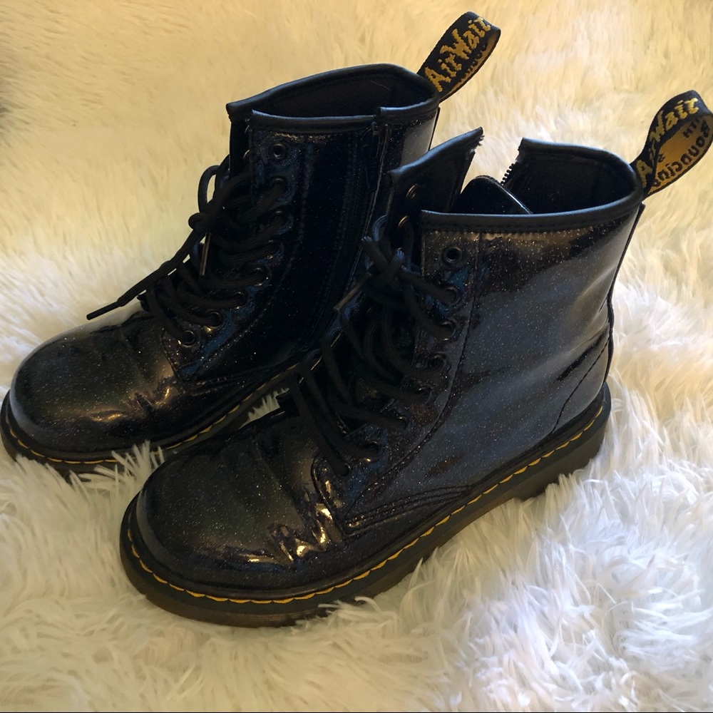 Doc Martens | Black Glitter | Size 2 in Girls